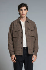 DEREK OVERSHIRT JACKET IN MIXED WOOL