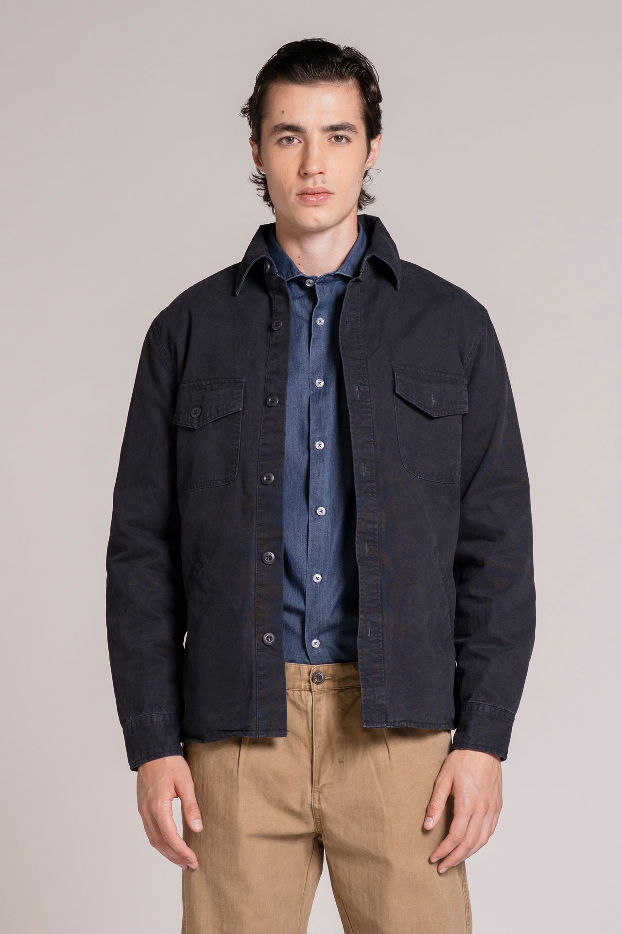 DEREK OVERSHIRT JACKET IN CANVAS
