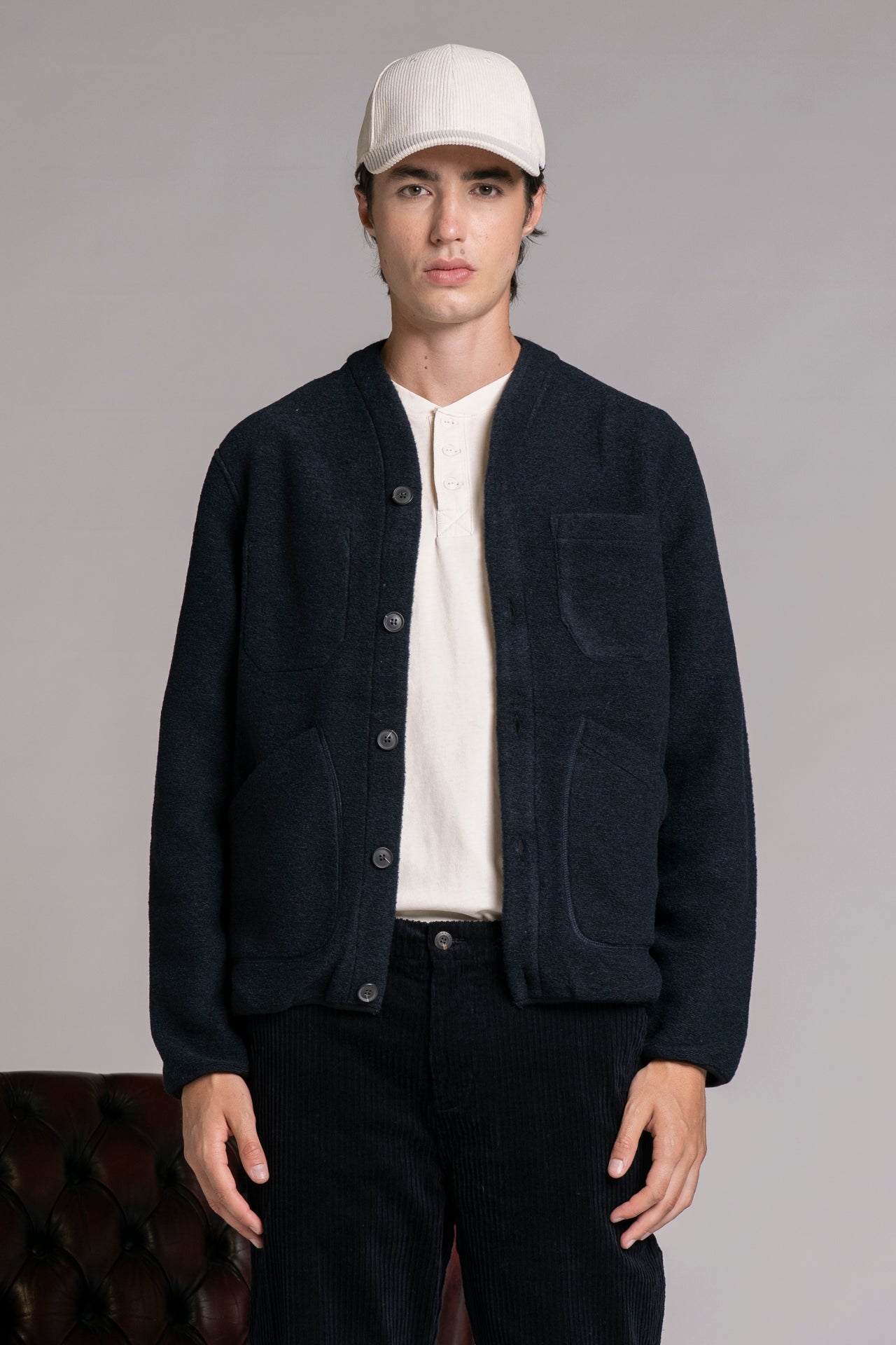 DOVER CARDIGAN IN BOILED WOOL