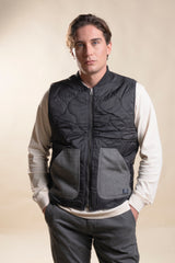 MARTIN GILET REVERSE IN BOILED WOOL