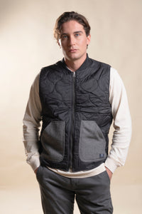 MARTIN GILET REVERSE IN BOILED WOOL