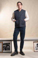 MARTIN GILET REVERSE IN BOILED WOOL