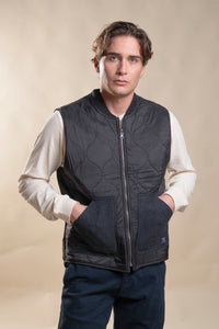 MARTIN GILET REVERSE IN BOILED WOOL