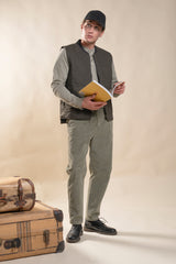 MARTIN GILET REVERSE IN BOILED WOOL