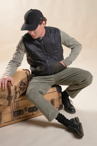 MARTIN GILET REVERSE IN BOILED WOOL