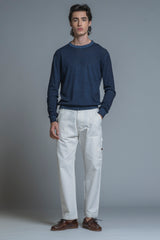 BUCK SWEATER IN COTTON COLD DYED