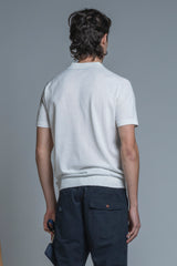 CLARK SWEATER POLO SKIPPER IN COTTON CREPE