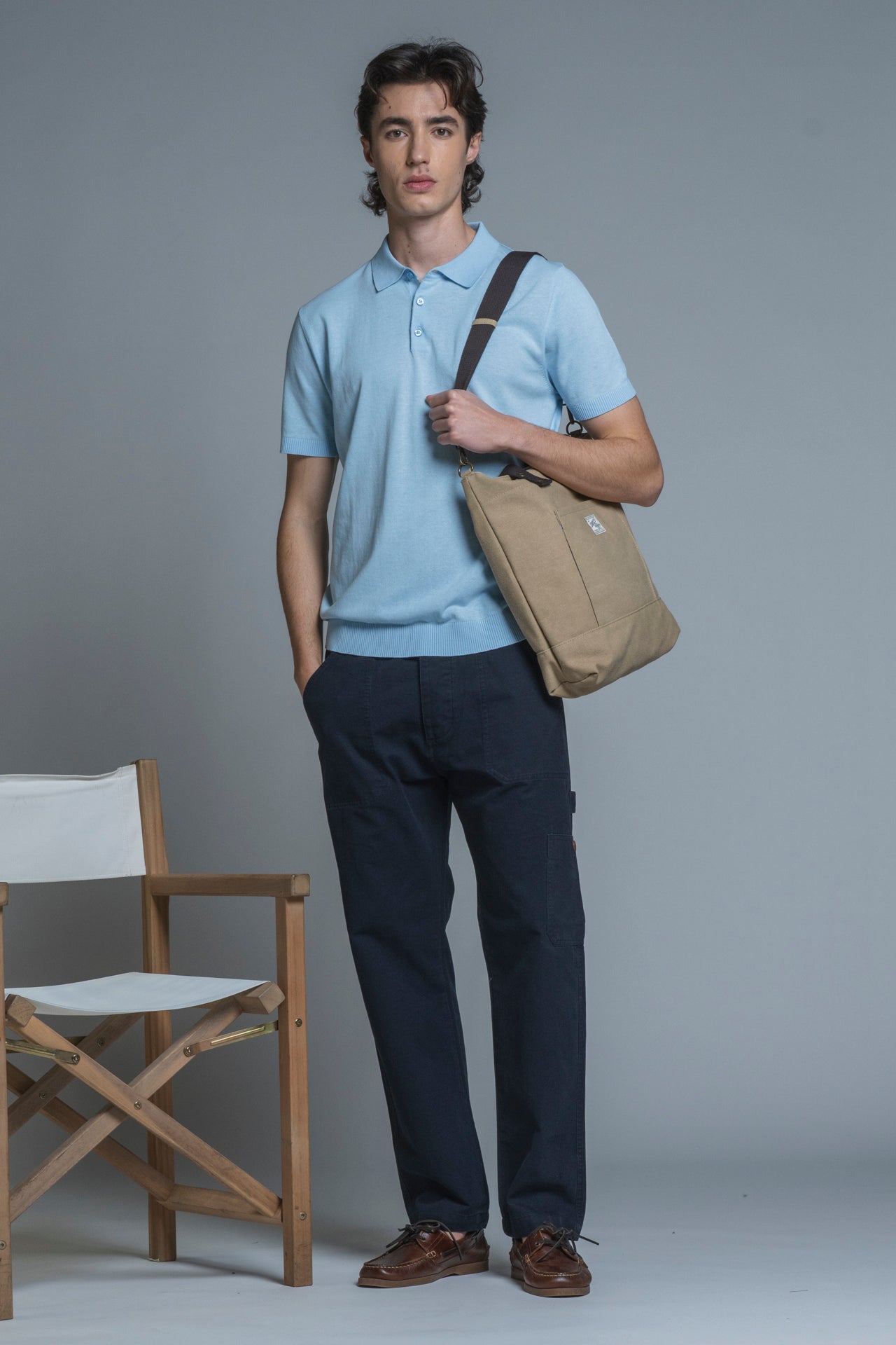 JOYCE SWEATER POLO IN COTTON CREPE