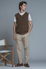 KEEGAN GILET IN COTTON