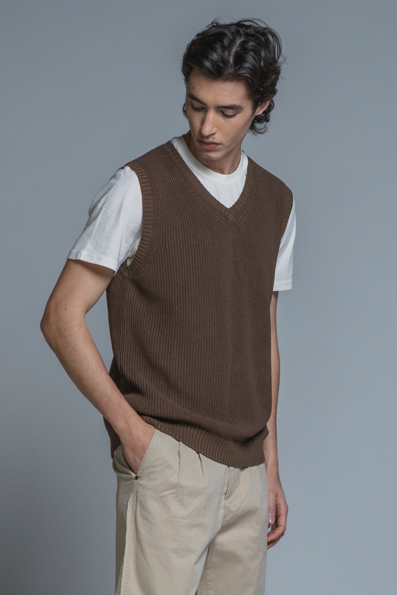 KEEGAN GILET IN COTTON
