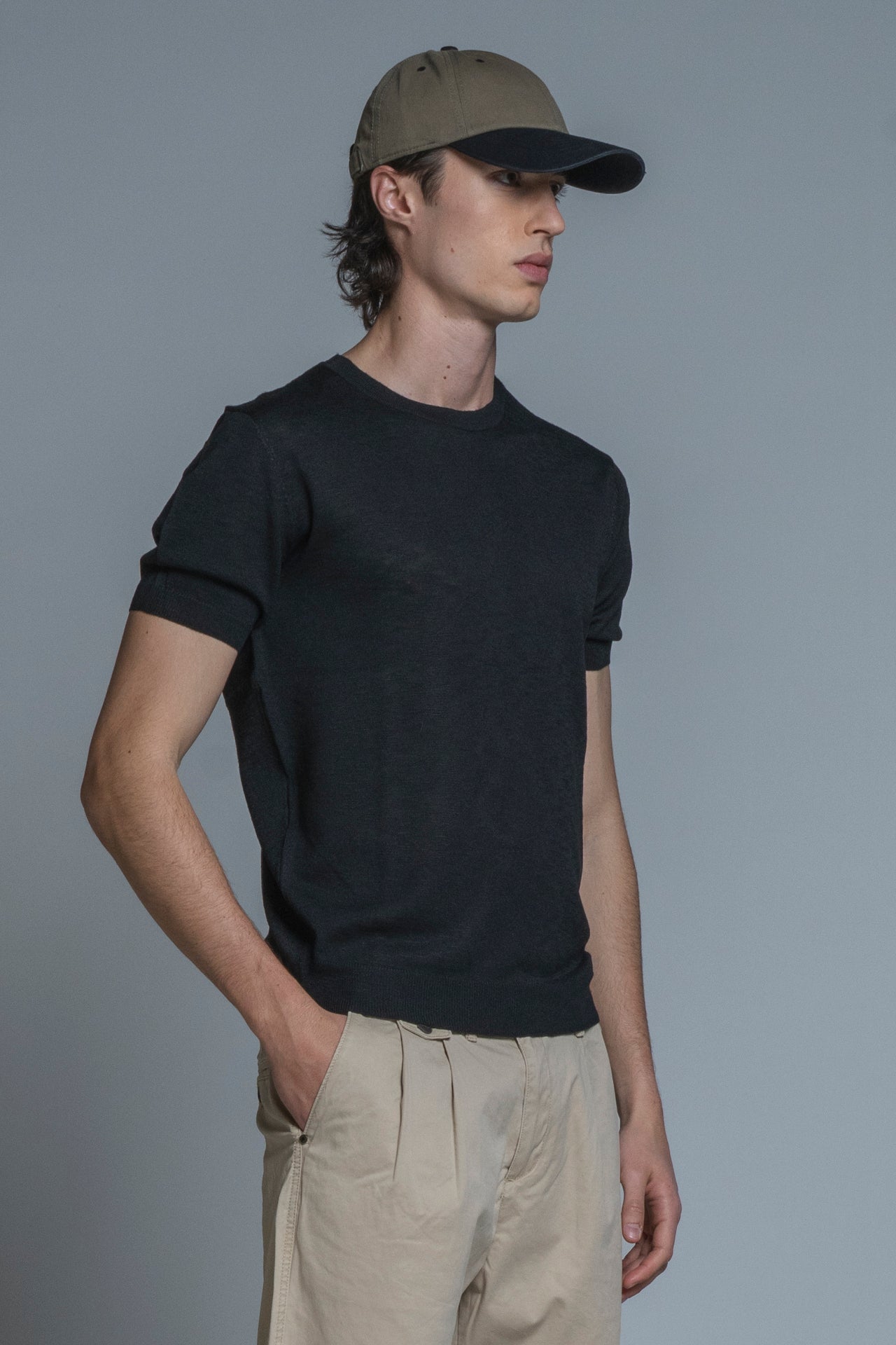 SAMUEL SWEATER ROUND NECK IN MIXED LINEN
