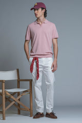 CLARK SWEATER POLO SKIPPER IN COTTON CREPE