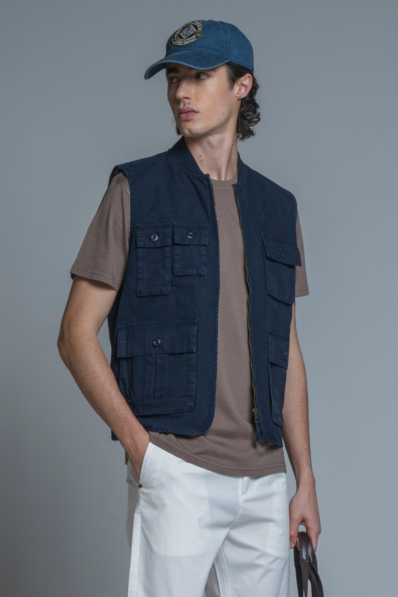 CHORE GILET ZIP TWILL STRETCH