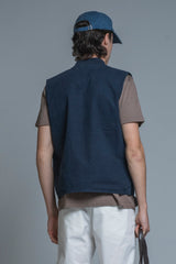 CHORE GILET ZIP TWILL STRETCH