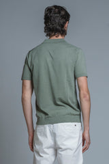 CLARK SWEATER POLO SKIPPER IN COTTON CREPE