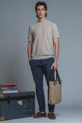 JARED SWEATER ROUND NECK COTTON RICE