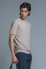 JARED SWEATER ROUND NECK COTTON RICE