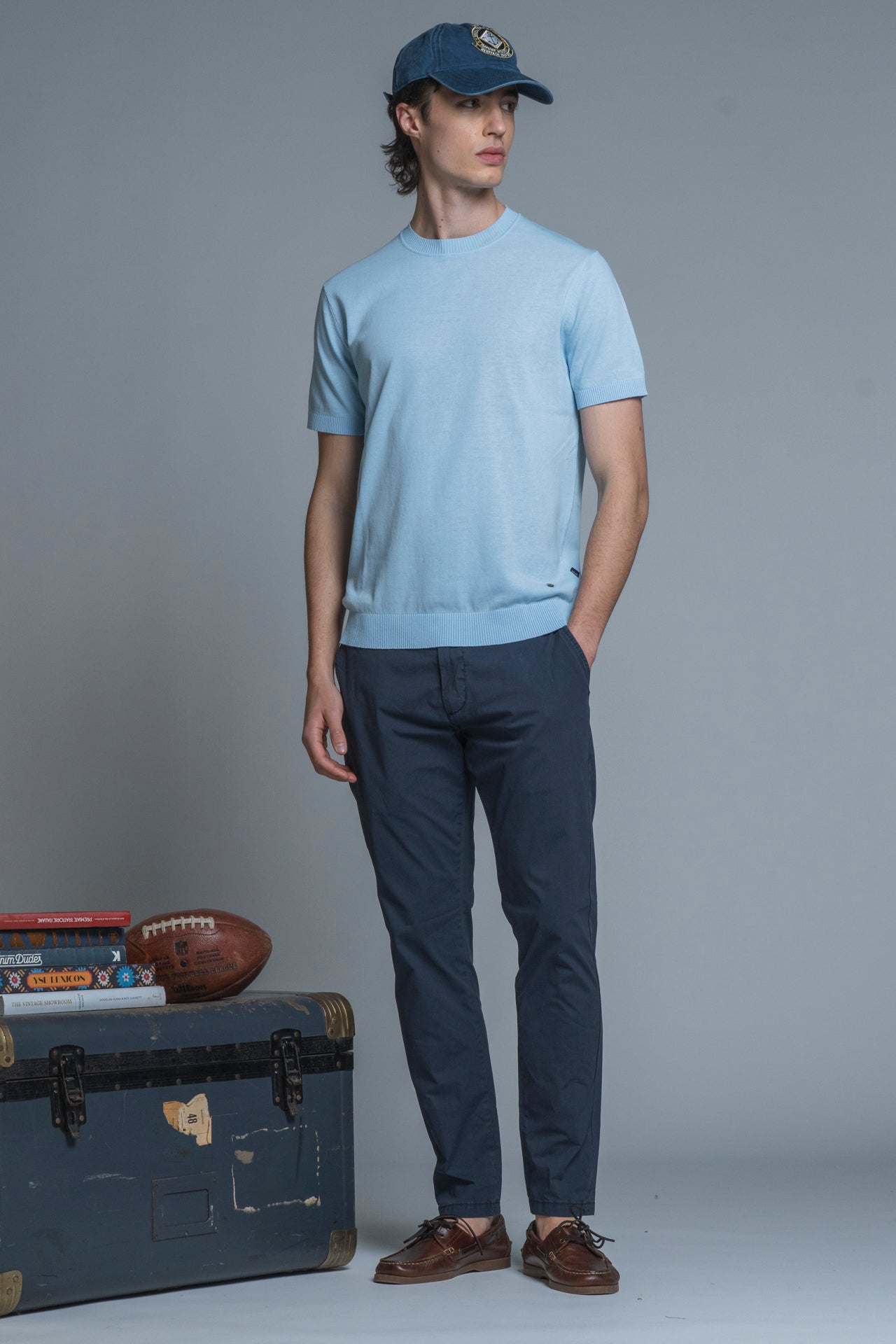SAMUEL SWEATER ROUND NECK IN COTTON CREPE