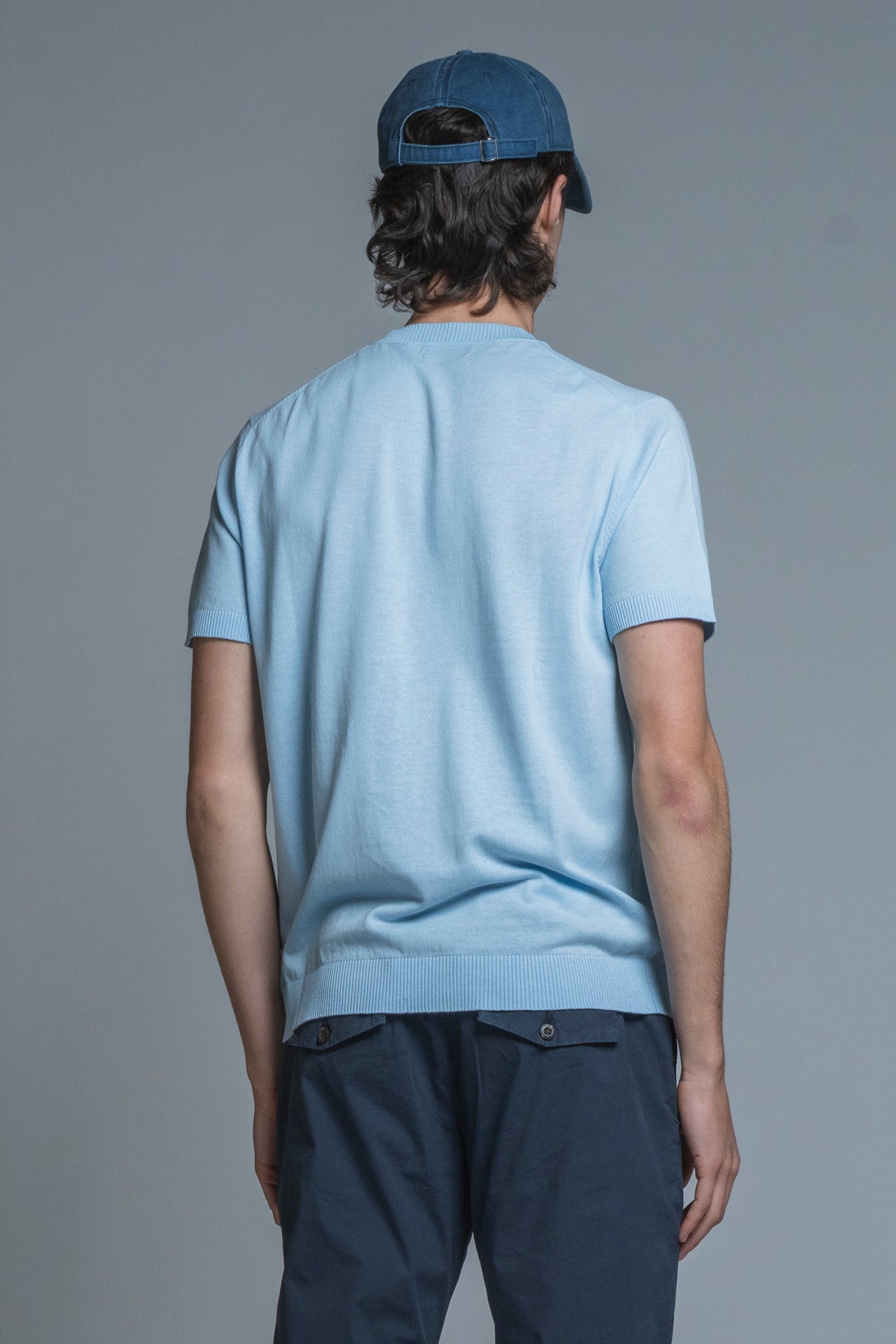 SAMUEL SWEATER ROUND NECK IN COTTON CREPE