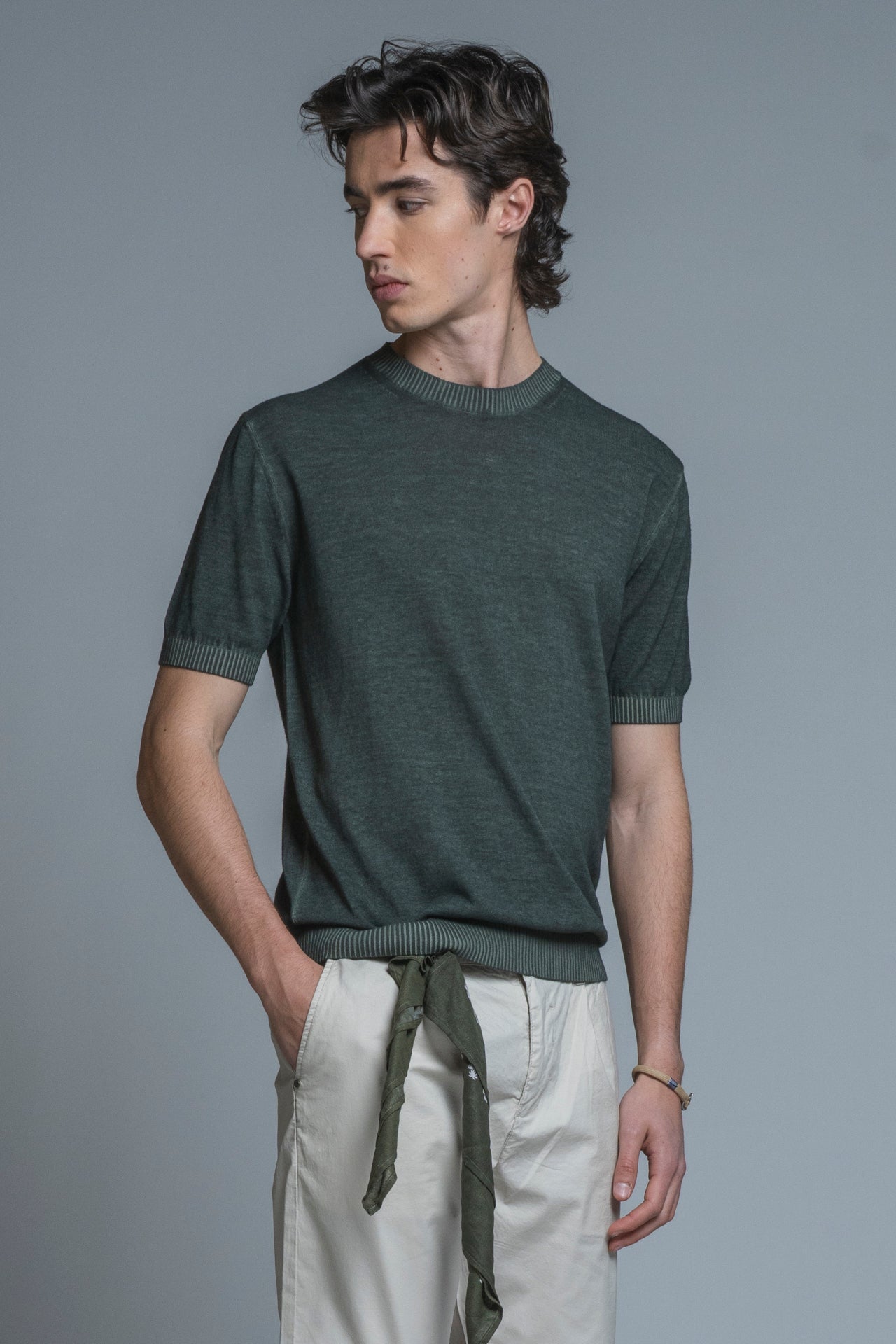 MERCER SWEATER IN COTTON COLD DYED