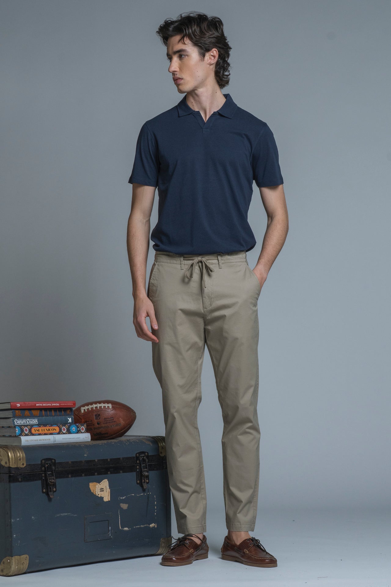AXEL CHINO LONG SLIM FIT POPELINE CANVAS