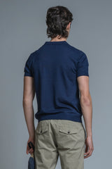 CLARK SWEATER POLO SKIPPER IN MIXED LINEN