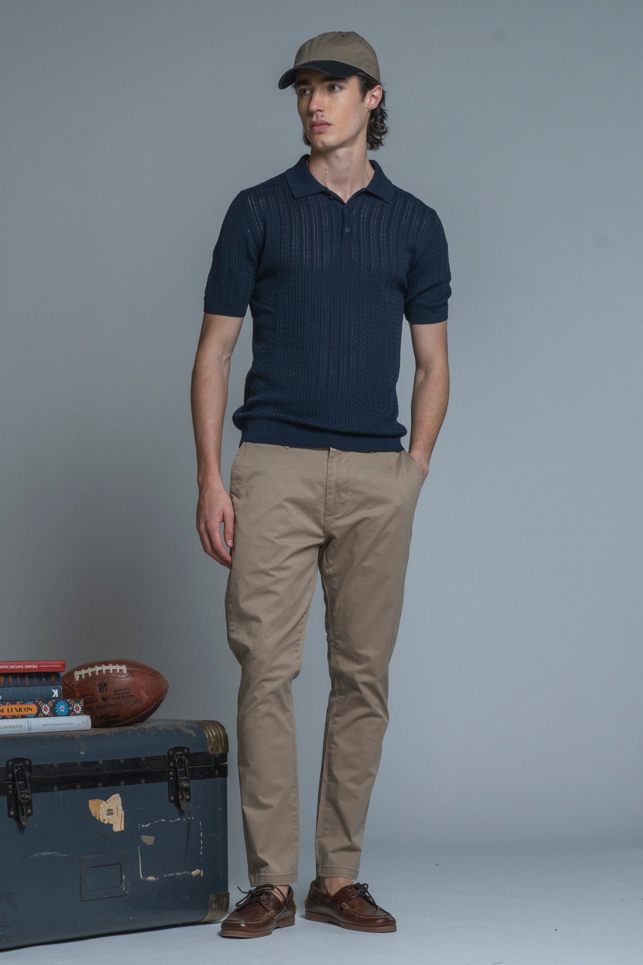 HILLS POLO CABLE IN COTTON CREPE