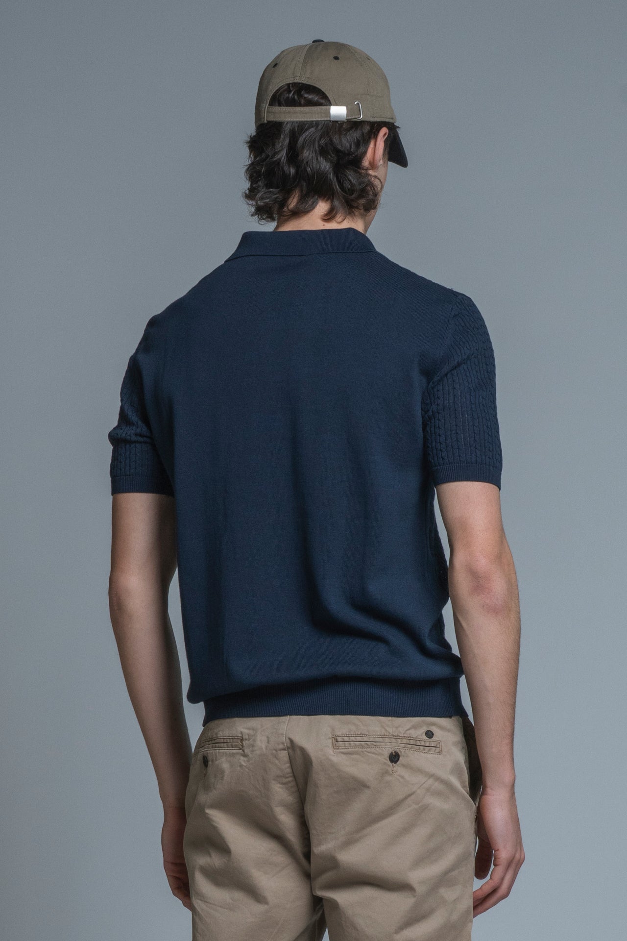HILLS POLO CABLE IN COTTON CREPE