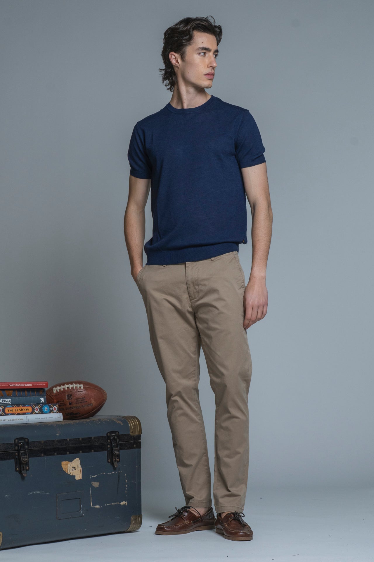 SAMUEL SWEATER ROUND NECK IN MIXED LINEN