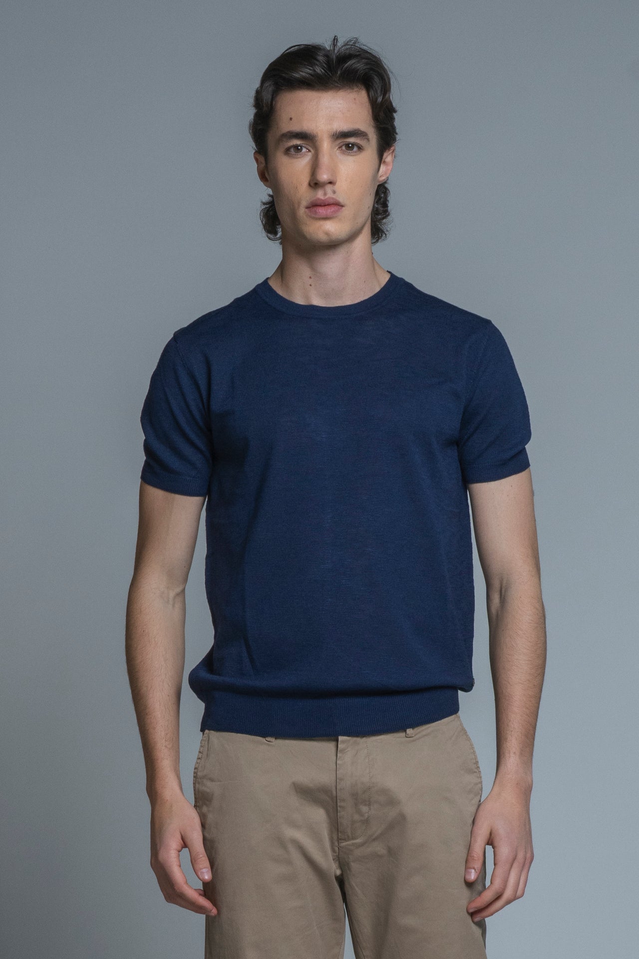 SAMUEL SWEATER ROUND NECK IN MIXED LINEN