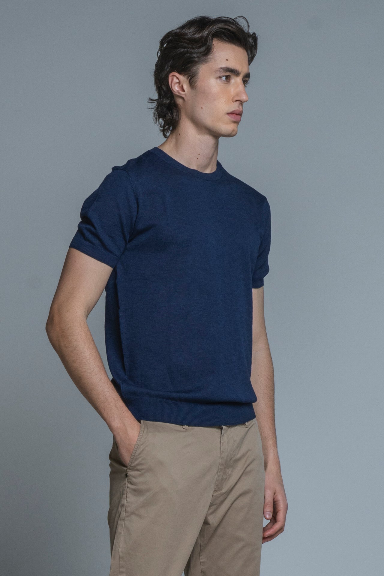 SAMUEL SWEATER ROUND NECK IN MIXED LINEN
