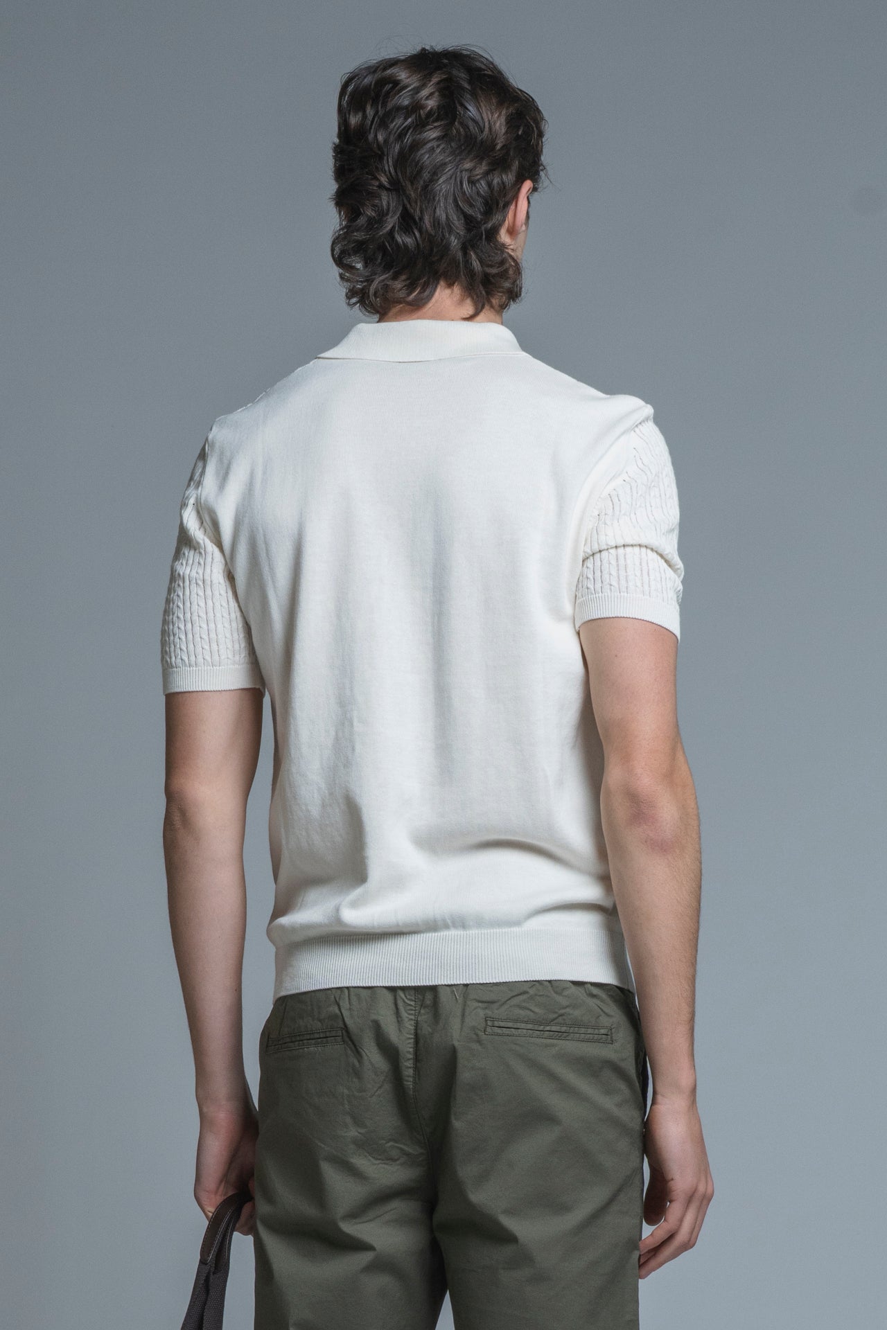 HILLS POLO CABLE IN COTTON CREPE
