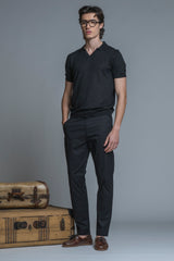 CLARK SWEATER POLO SKIPPER IN MIXED LINEN