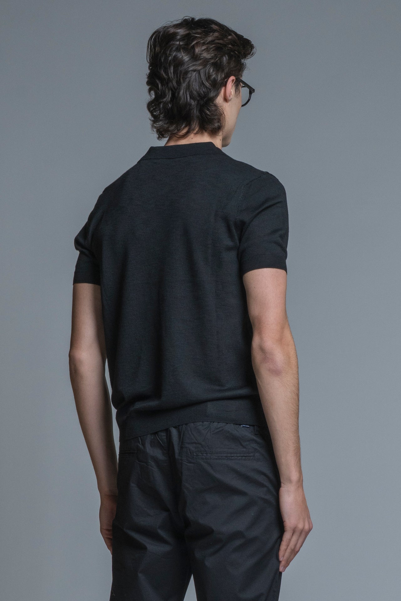 CLARK SWEATER POLO SKIPPER IN MIXED LINEN
