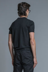 CLARK SWEATER POLO SKIPPER IN MIXED LINEN