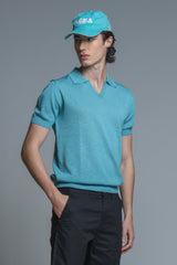 CLARK SWEATER POLO SKIPPER IN MIXED LINEN