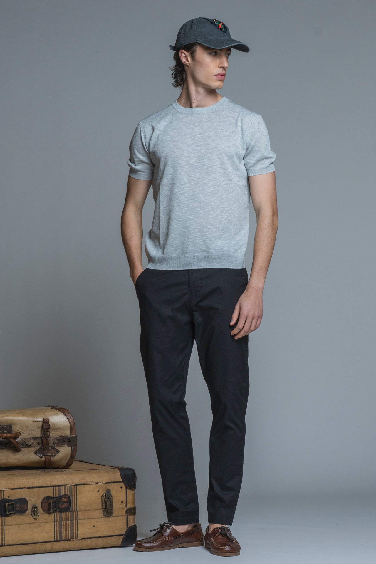 SAMUEL SWEATER ROUND NECK IN MIXED LINEN