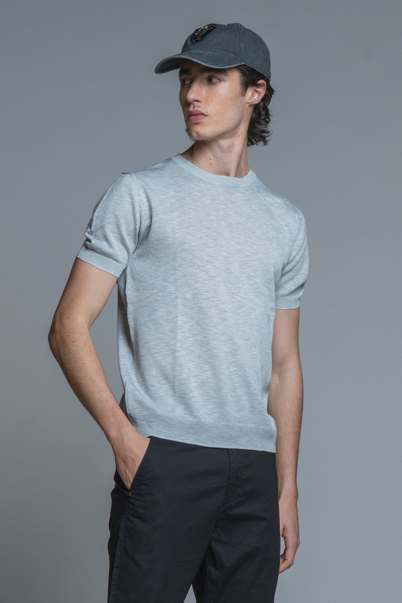 SAMUEL SWEATER ROUND NECK IN MIXED LINEN