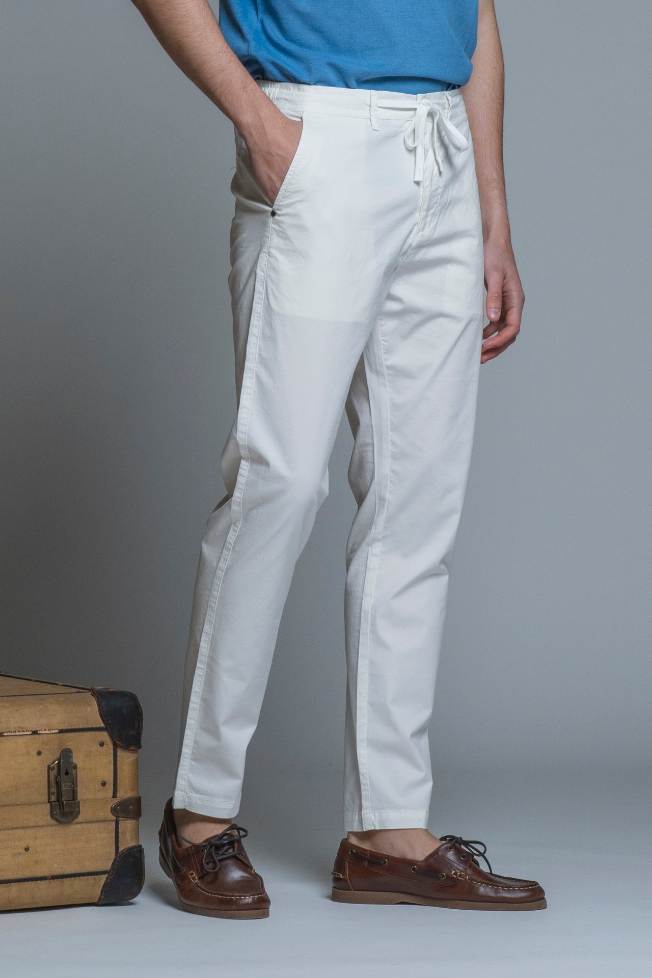 AXEL CHINO LONG SLIM FIT POPELINE CANVAS
