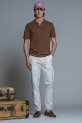 CLARK SWEATER POLO SKIPPER IN COTTON CREPE