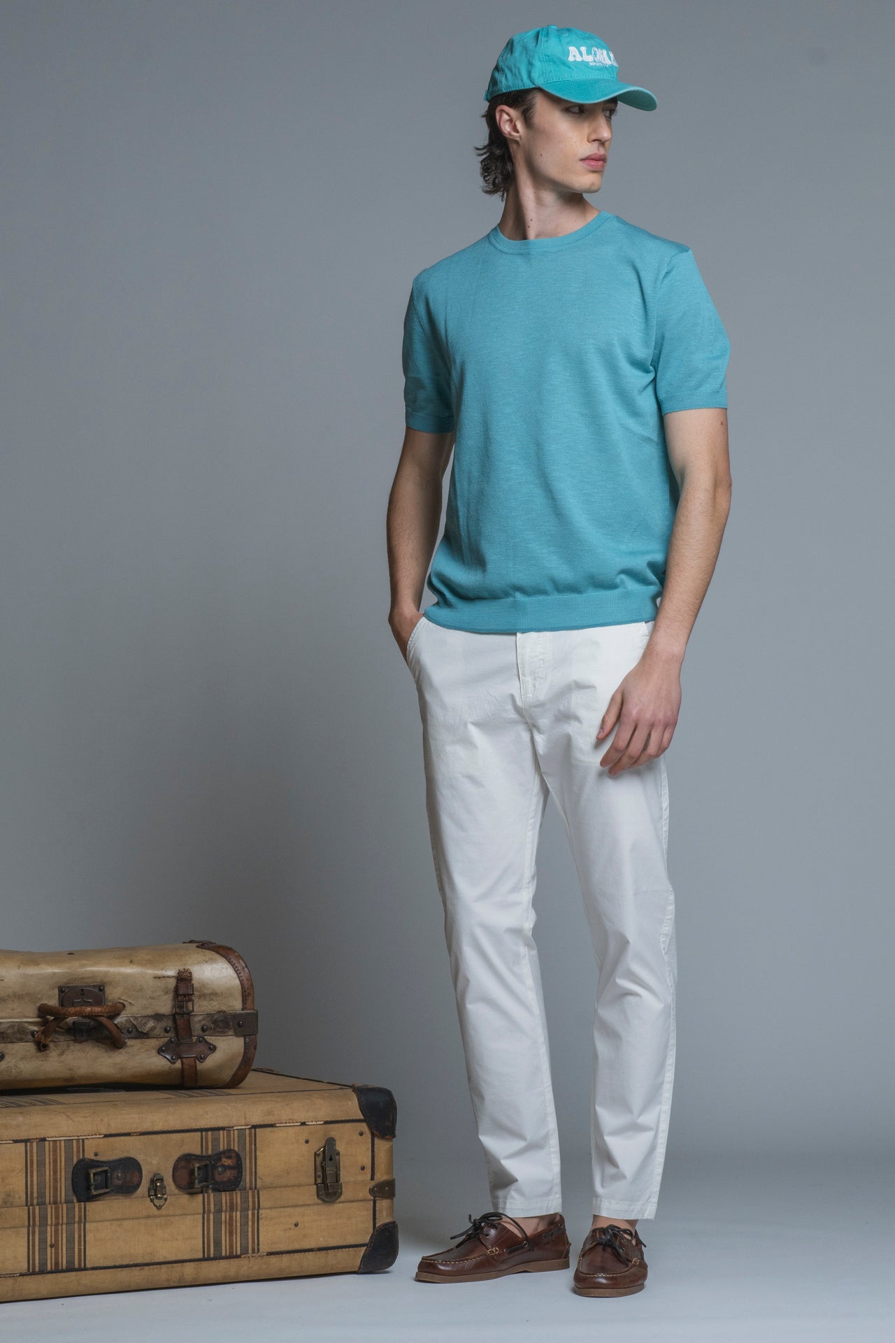 SAMUEL SWEATER ROUND NECK IN MIXED LINEN