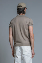 CLARK SWEATER POLO SKIPPER IN MIXED LINEN