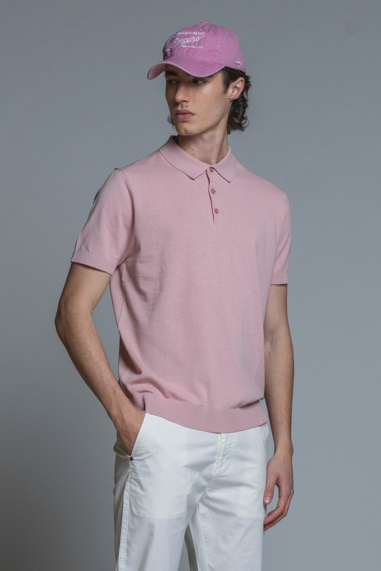 JOYCE SWEATER POLO IN COTTON CREPE