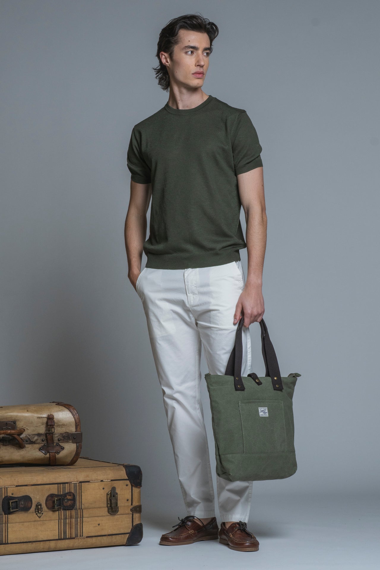 SAMUEL SWEATER ROUND NECK IN MIXED LINEN