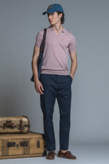 CLARK SWEATER POLO SKIPPER IN MIXED LINEN