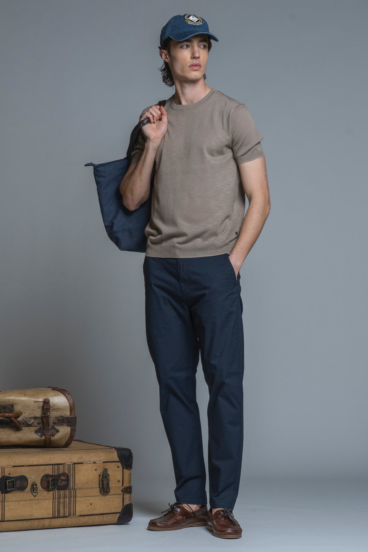 SAMUEL SWEATER ROUND NECK IN MIXED LINEN