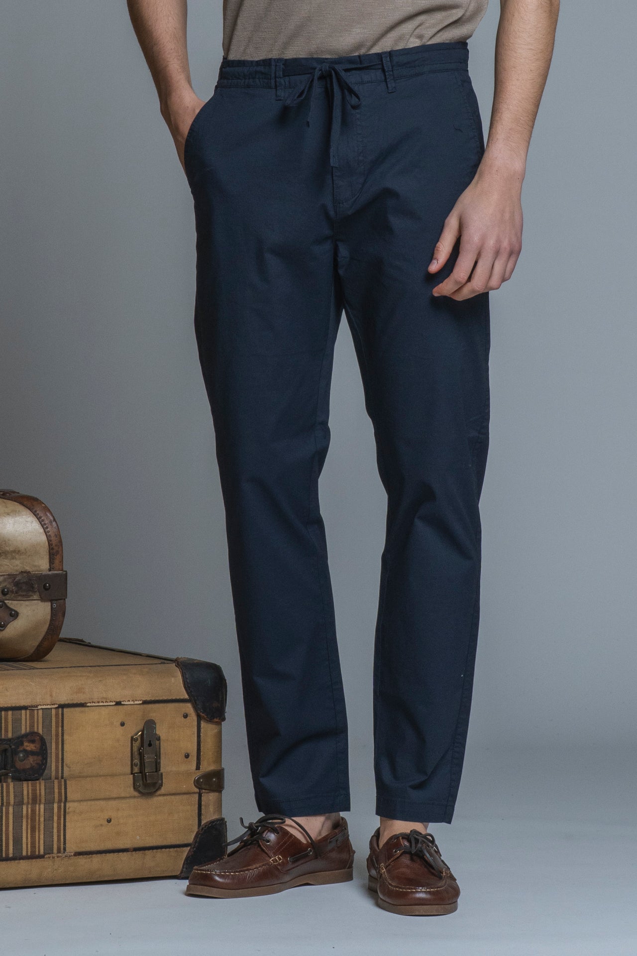 AXEL CHINO LONG SLIM FIT POPELINE CANVAS