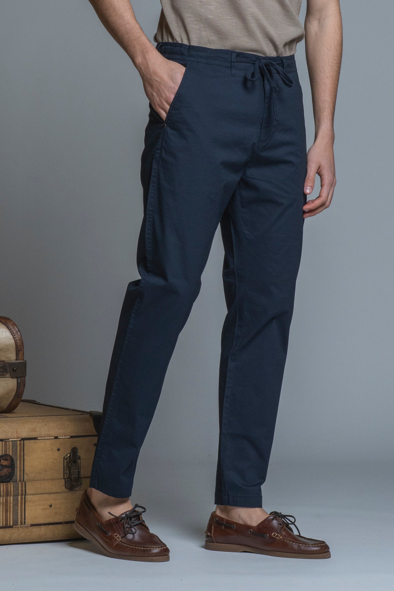 AXEL CHINO LONG SLIM FIT POPELINE CANVAS