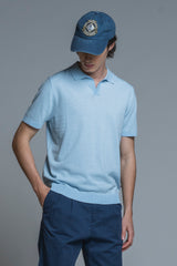 CLARK SWEATER POLO SKIPPER IN COTTON CREPE
