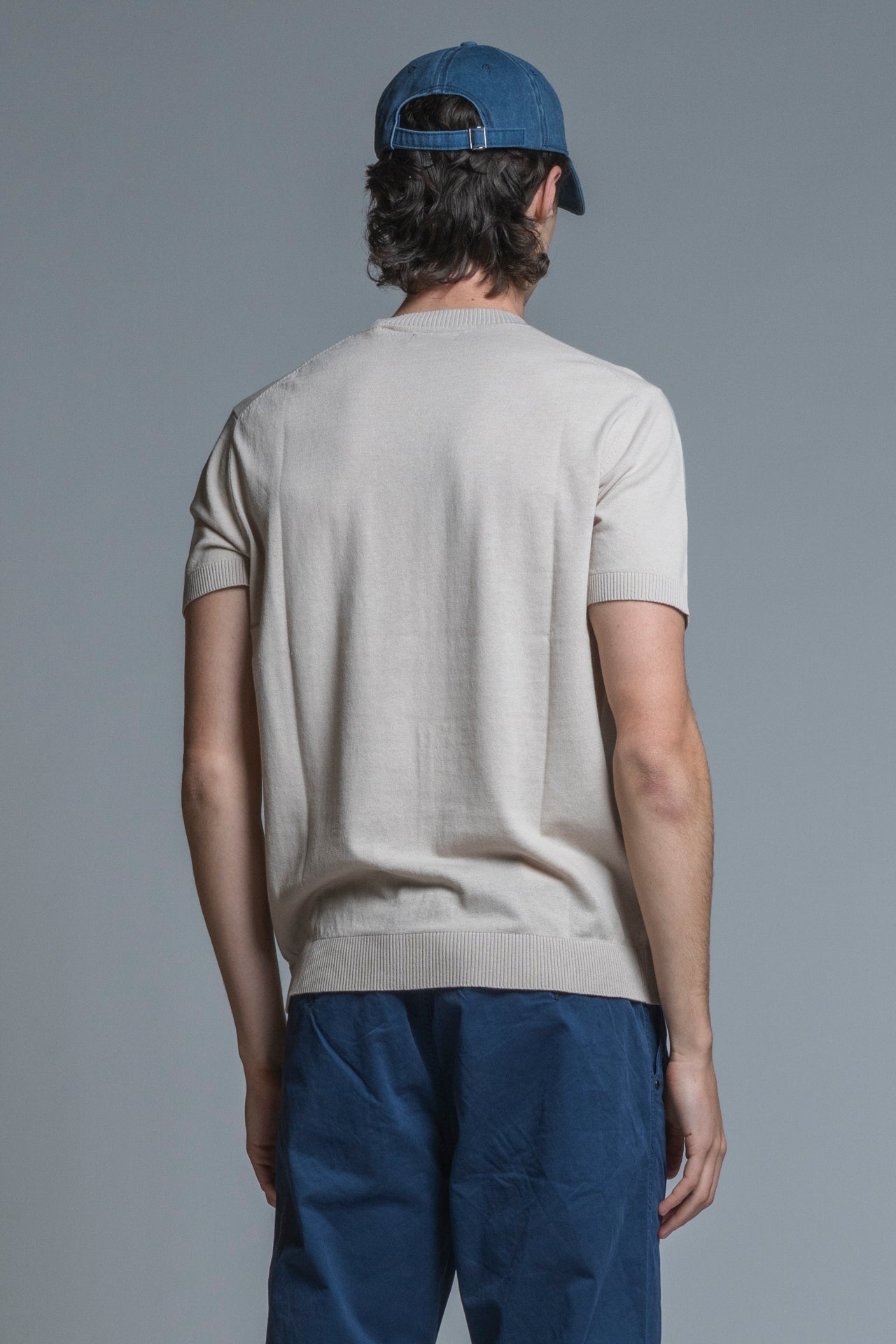 SAMUEL SWEATER ROUND NECK IN COTTON CREPE
